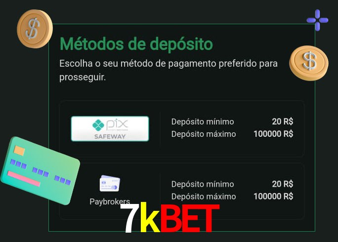 O cassino 7kbet oferece uma grande variedade de métodos de pagamento